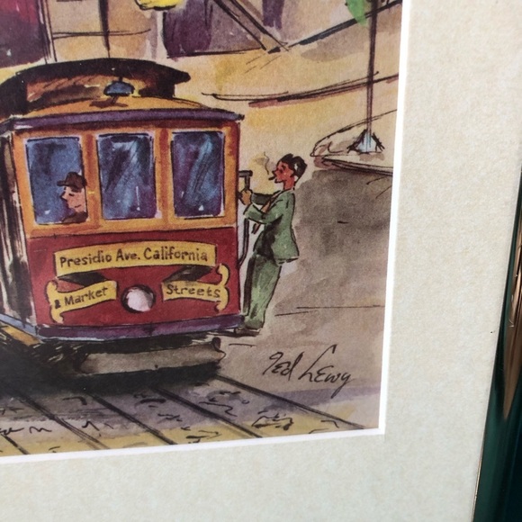 Vintage Ted Lewy Artwork Framed - Picture 6 of 10